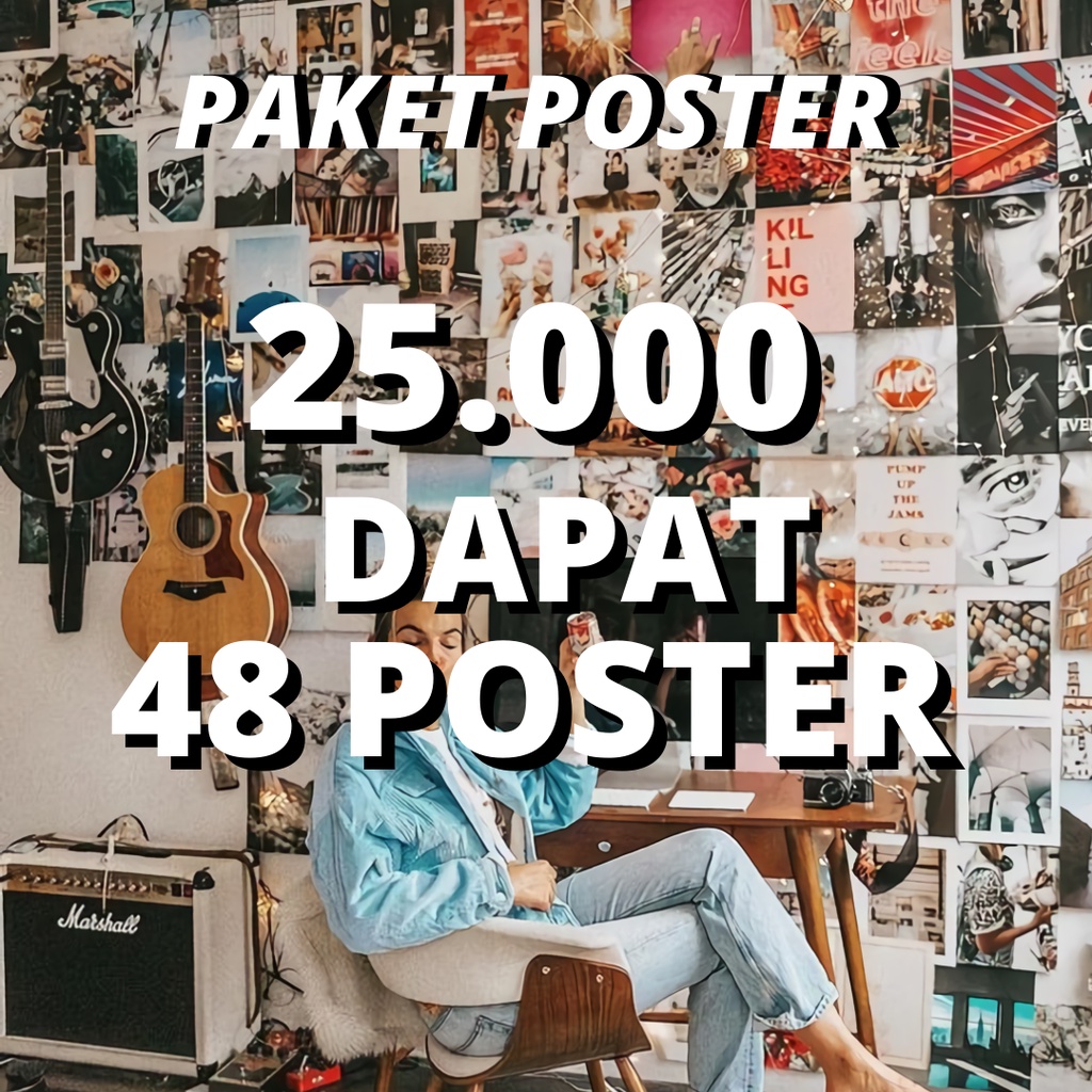 Jual Poster Dinding Aesthetic Isi 48 Poster Shopee Indonesia 0147