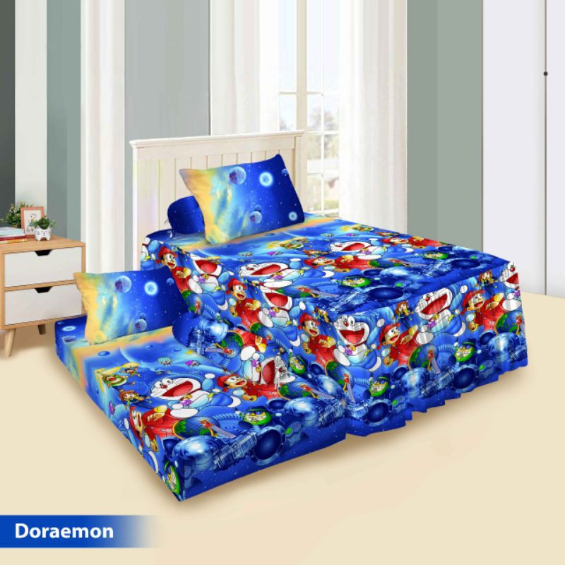 Sprei Vito 2in1 Size 120x200 Motif Doraemon Alphabet Seprai Digital Printing