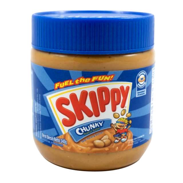 

SKIPPY CHUNKY PEANUT SPREAD 340 GR / SELAI KACANG DENGAN BUTIRAN