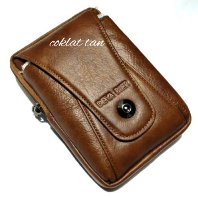 Sarung hp kulit asli double 5.5inc 6.5 inch plus selempang n carbinder deyabier