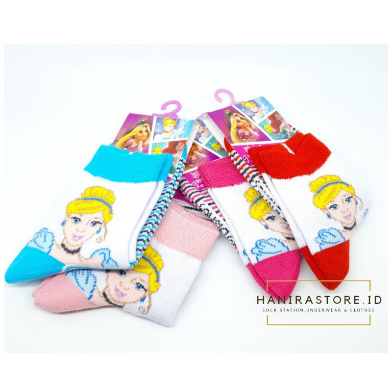 Disney Kaos kaki Anak Perempuan - Princess - Frozen - Ukuran 17 - 20 - Umur 5 - 8 TH