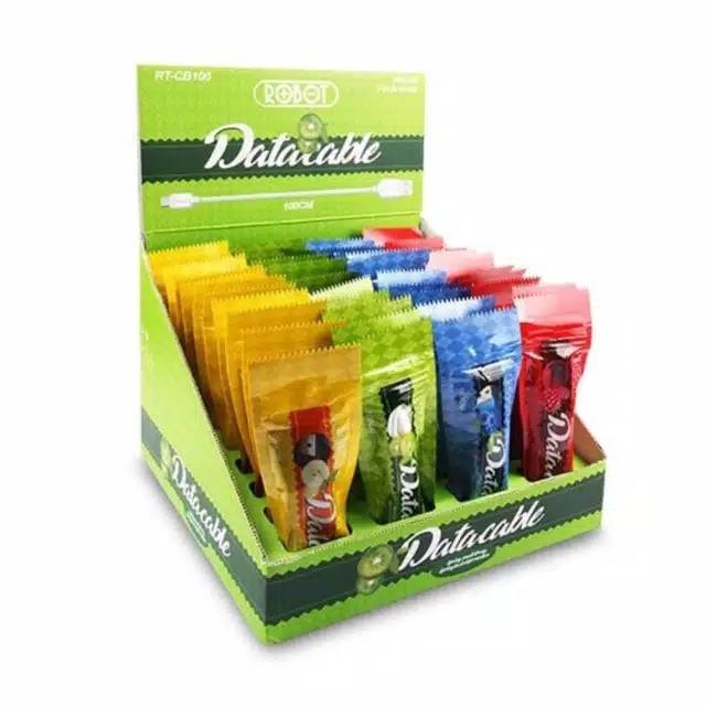 ROBOT RT-CB100 / RT-CD100 1M DATA CABLE CANDY MICRO / kabel data ROBOT RT-CB100 / RT-CD100 micro usb