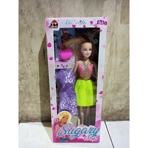 Mainan Cewe Barbie Boneka Frozen Baju Dus