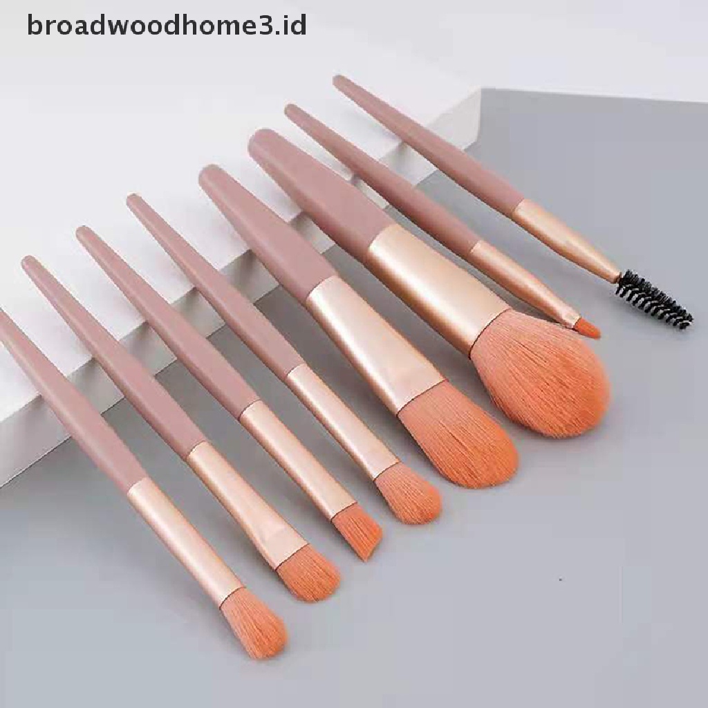 8pcs / Set Brush Eyeshadow Mini Portable Untuk Makeup / Kosmetik Wanita