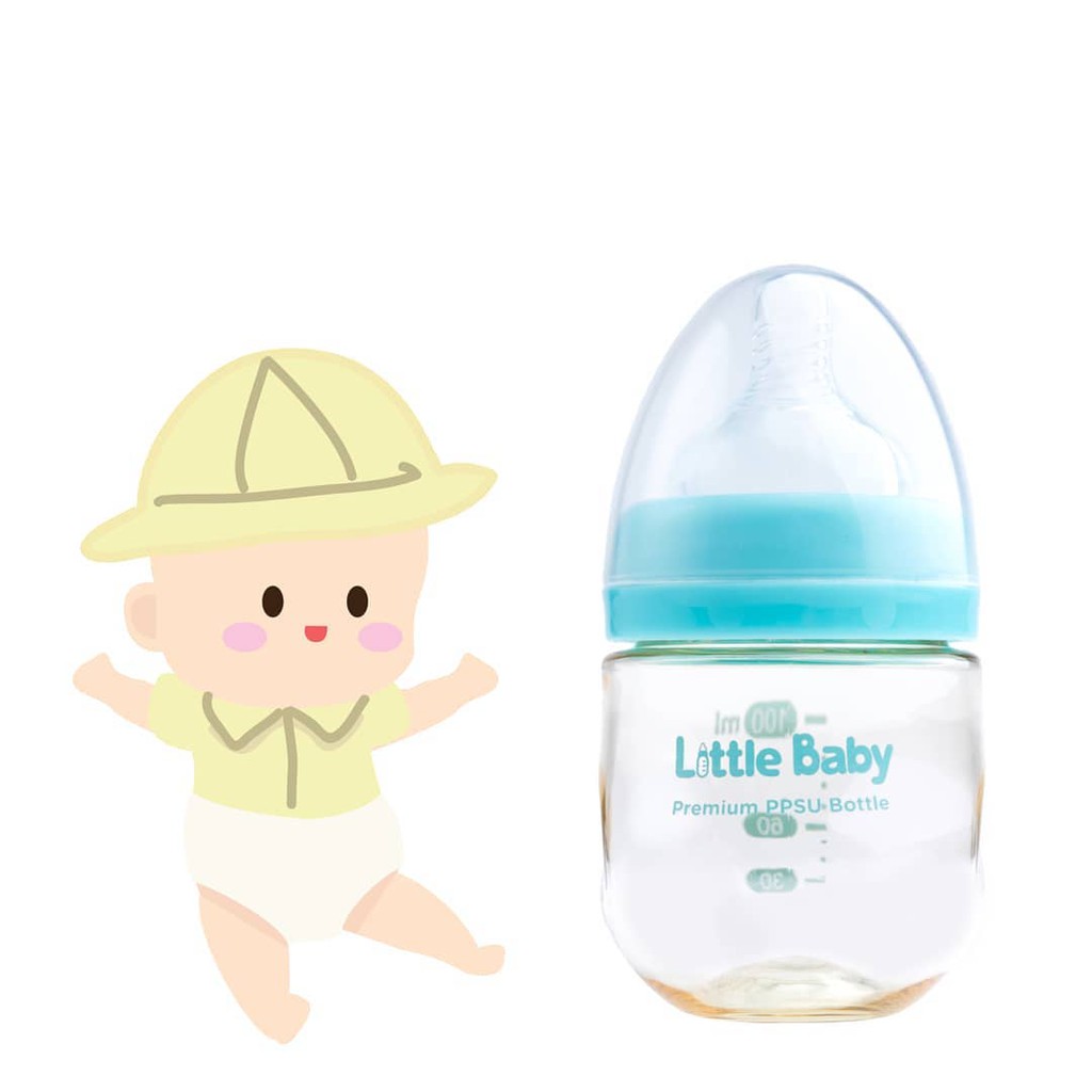 Little Baby Premium PPSU Wide Neck Bottle Botol Susu Dot Bayi 100ml