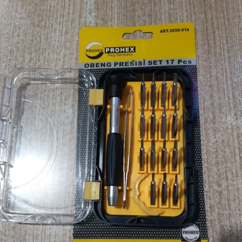obeng presisi set 17pcs prohex 2650-014