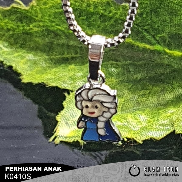 Kalung Anak Karakter Putri Flozen White K0359 KAS