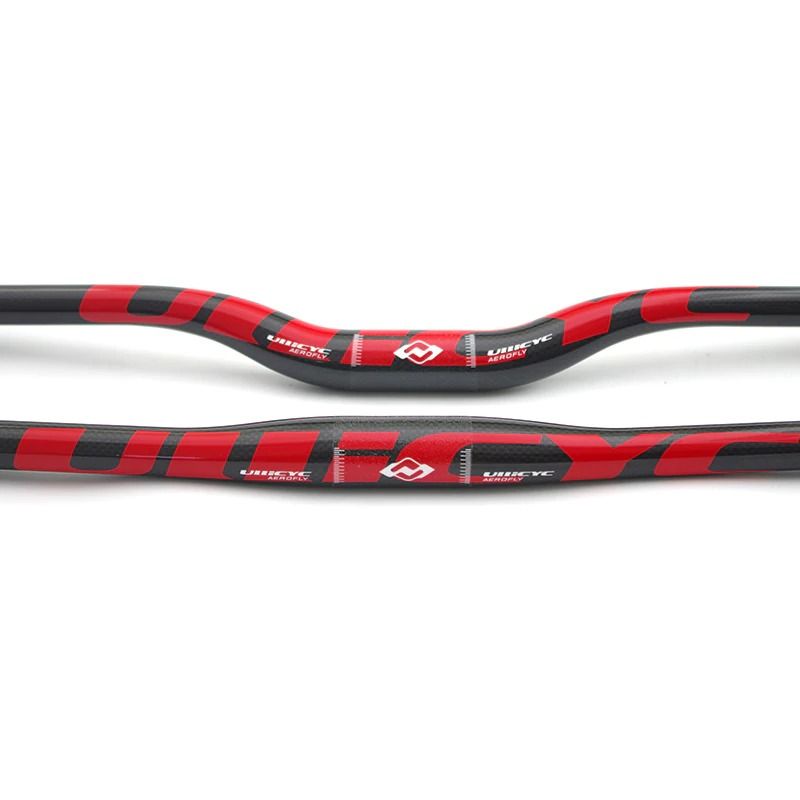 ULLICYC MTB Bicycle Handlebar Sepeda Carbon Fiber 720 mm - CB186 - Red