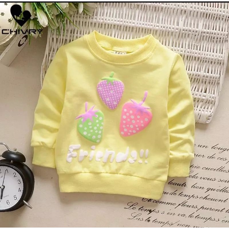 SETELAN ANAK PEREMPUAN STRAWBERRY 0-TAHUN-1