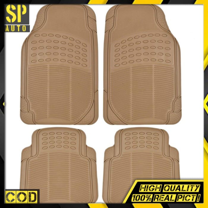 Karpet Mobil Universal 4 PCS - 2 Baris / Universal Fit Car Mats / Car Floor Mats SH 20