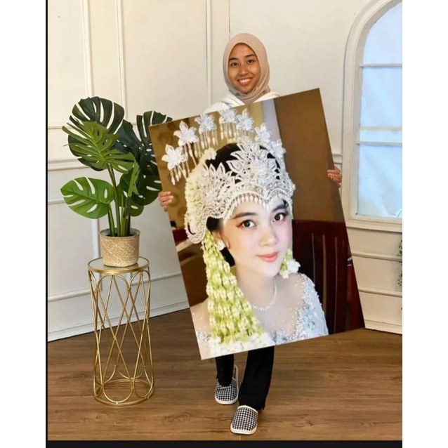 CETAK FOTO BESAR 30R 60X40 + BINGKAI KAYU DAPAT 2 PCS