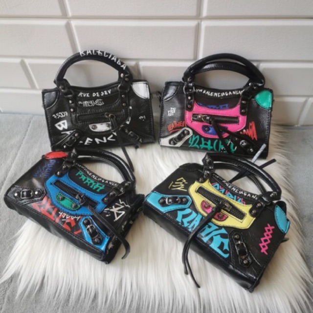 Tas wanita mini tas balenciyaga import sling bag wanita slingbag wanita import tas balen grafity