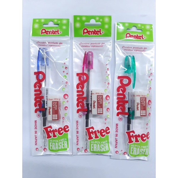 

pensil mekanik pentel 0.5mm free eraser set 1