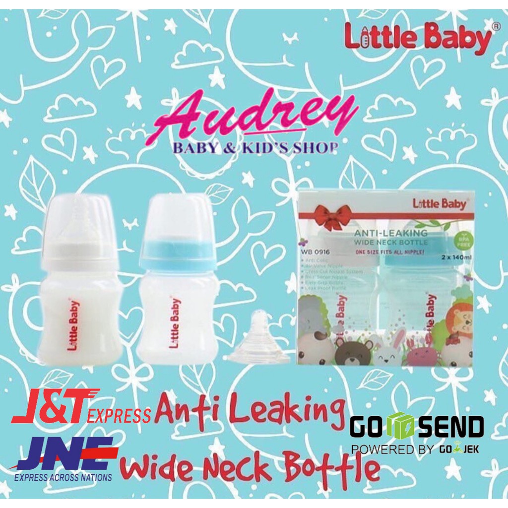 Botol susu wide neck 140ml isi 2 Little Baby