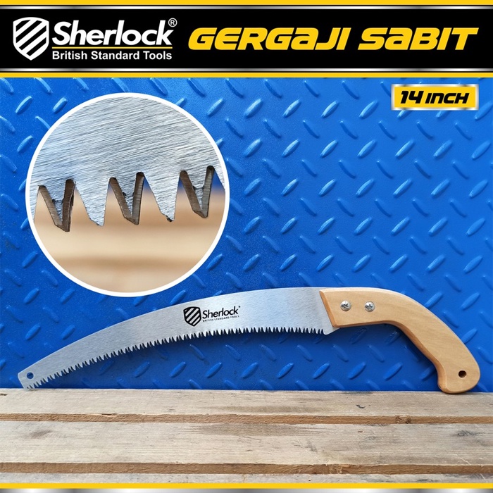 Gergaji Dahan Kopi Lengkung Baja Mn 65 14&quot; inch Sherlock Gergaji Sabit