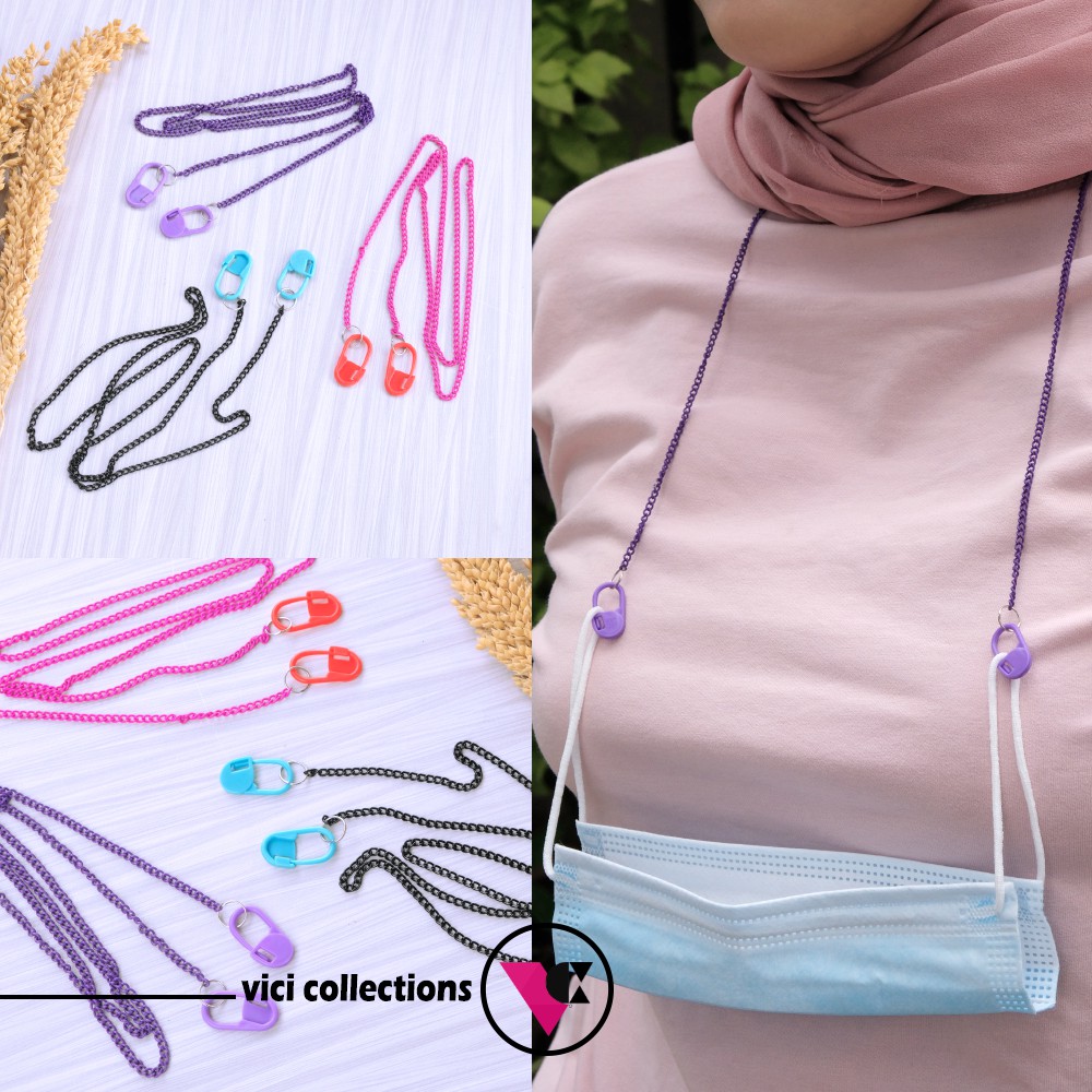 Kalung Masker Pengait Strap Masker Tali panjang Ala Kalung Masker Pengait Strap Masker Tali panjang Ala