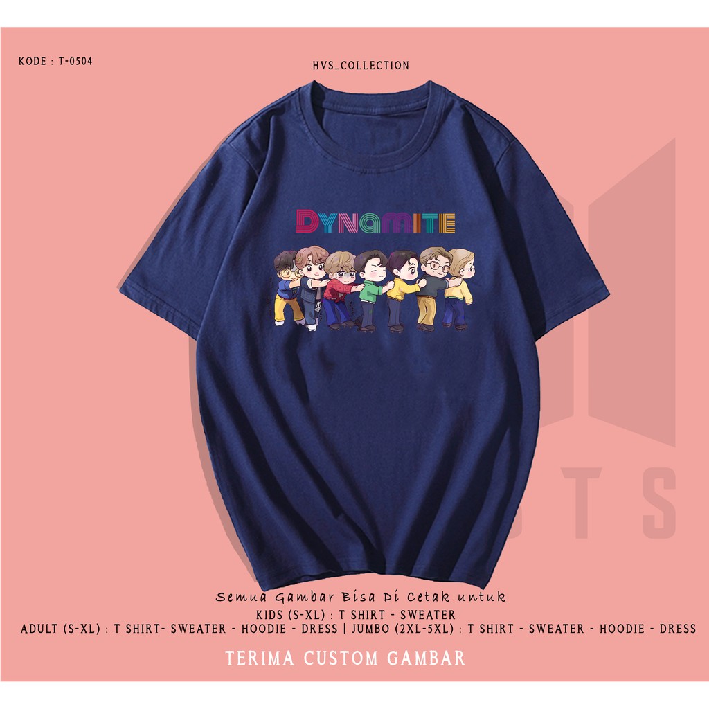 T-SHIRT BTS DYNAMITE UNISEX / TERMURAH BAJU KAOS KATUN LENGAN PENDEK / TUMBLR TEE / TERMURAH