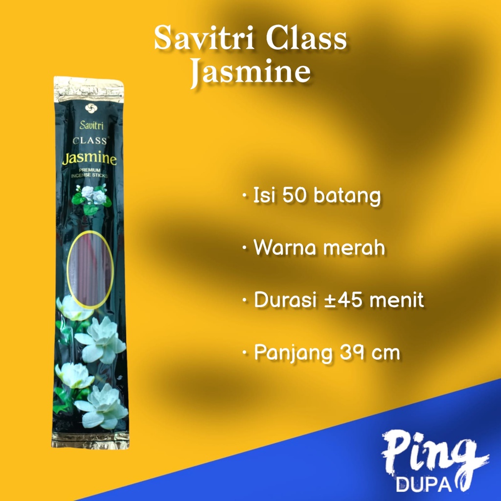 Dupa Jasmine Savitri Melati Pouch Isi 50 Batang Hio Made in India