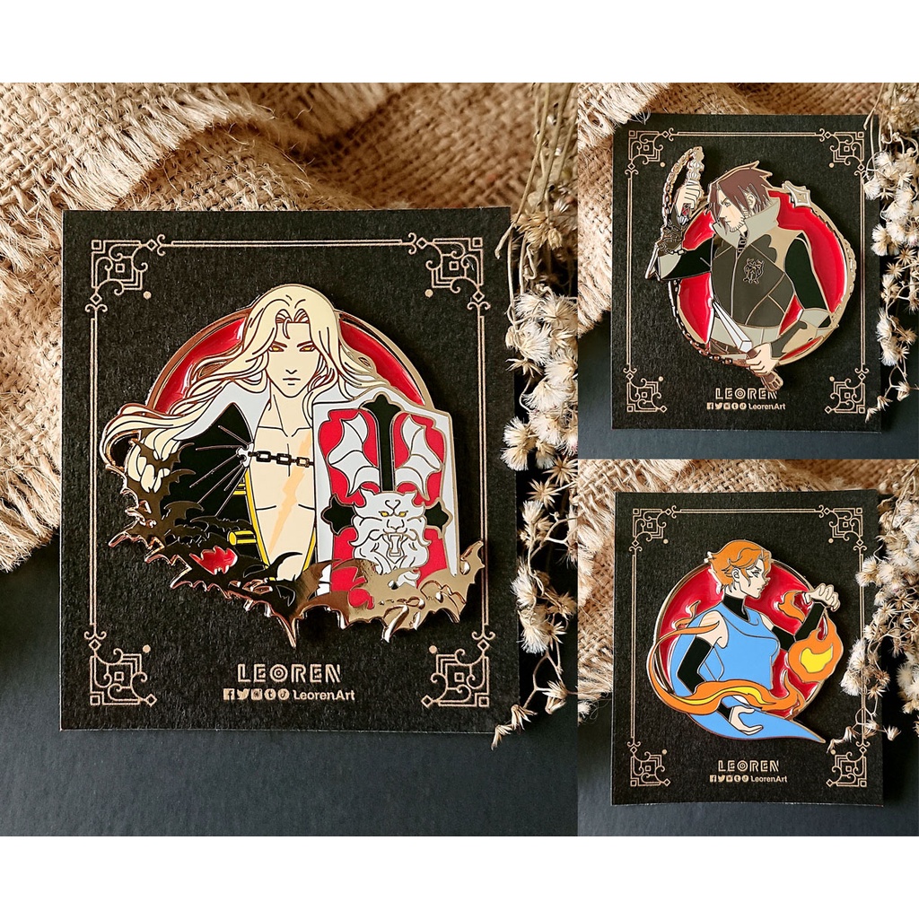 Castlevania Deluxe - Alucard x Trevor Belmont x Sypha - Hard Enamel Pin