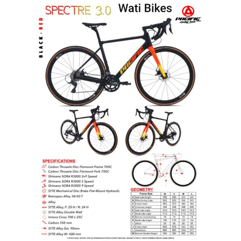 Sepeda Road Bike Pacific Spectre 3.0