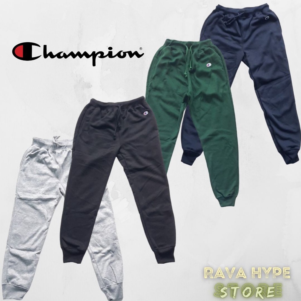 Champion Jogger Pants Basic Logo / Celana Jogger Champion Original Pria Wanita
