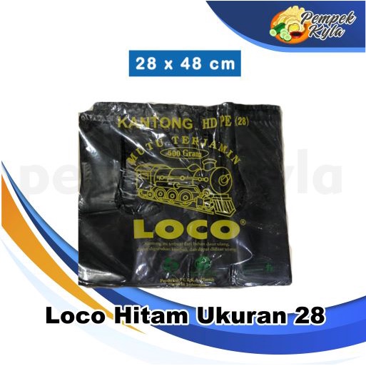 Kantong Plastik LOCO Hitam 28 Tebal