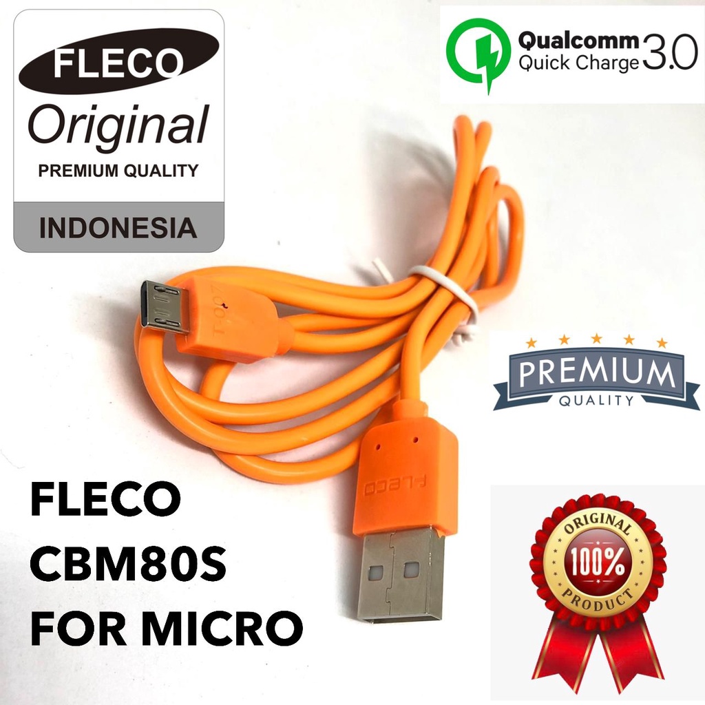 Kabel data fleco micro CBM80S 2A original / cable data fleco 80cm 2A CBM80S original
