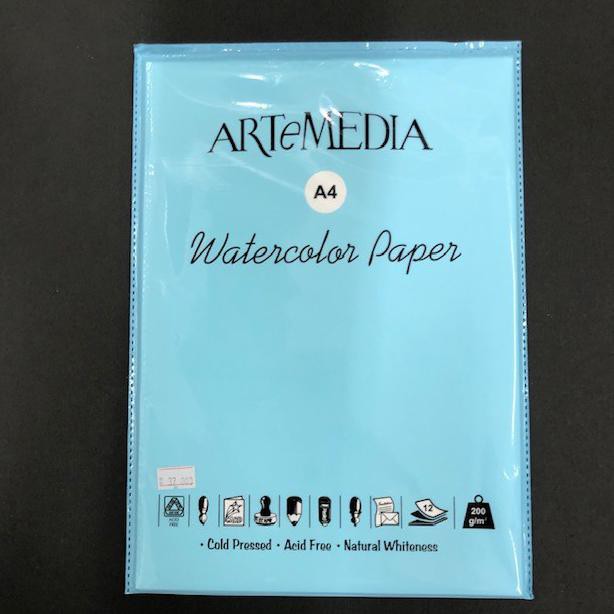 

(PERALATAN MENGGAMBAR) ARTEMEDIA WATERCOLOR PAPER A4 200GR 12 SH SALE