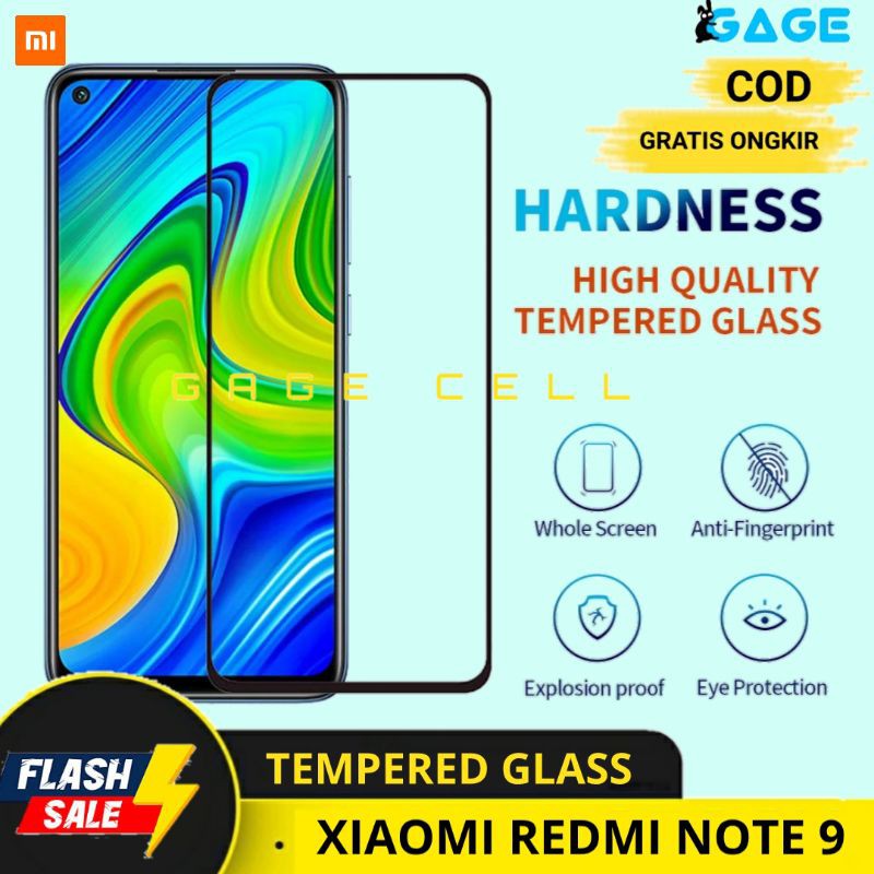 PREMIUM TEMPERED GLASS FULL LAYAR TG ANTI GORES KACA XIAOMI REDMI NOTE 9 NOTE9 SCREEN PROTECTOR