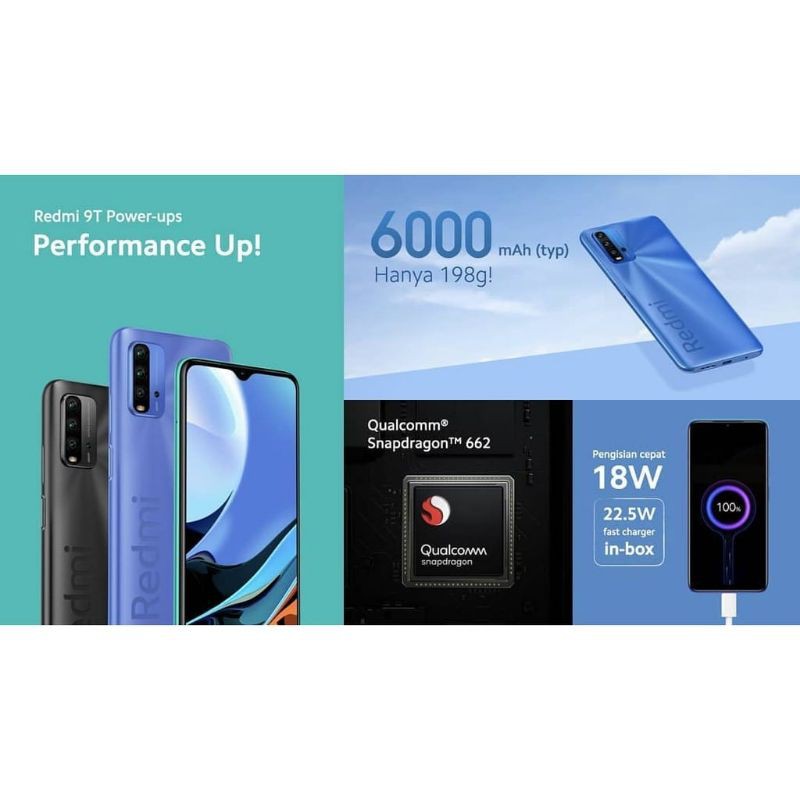 XIAOMI REDMI 9T 4/64 &amp; 6/128 NEW GRS RESMI XIAOMI