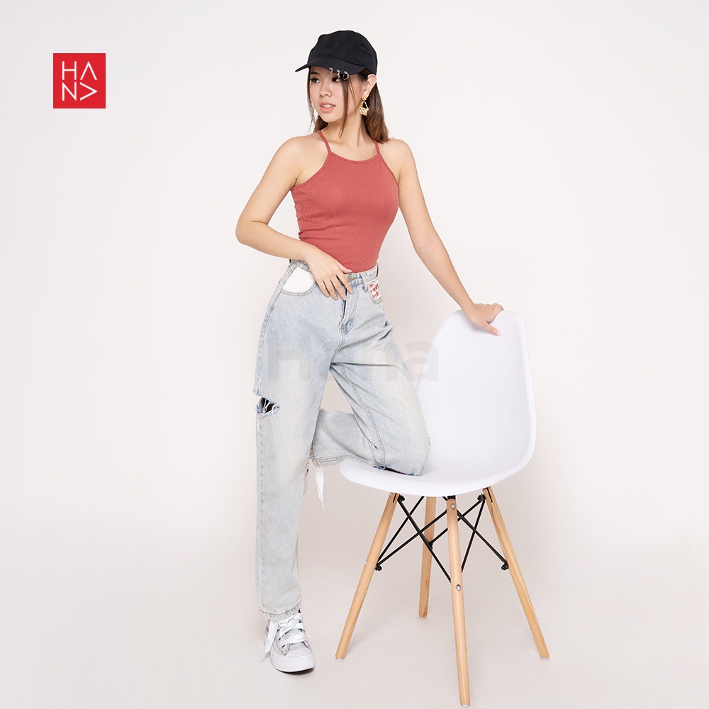 HanaFashion JKT - Nora Basic Crop Tank Top Rajut Tank Top Murah - TT309