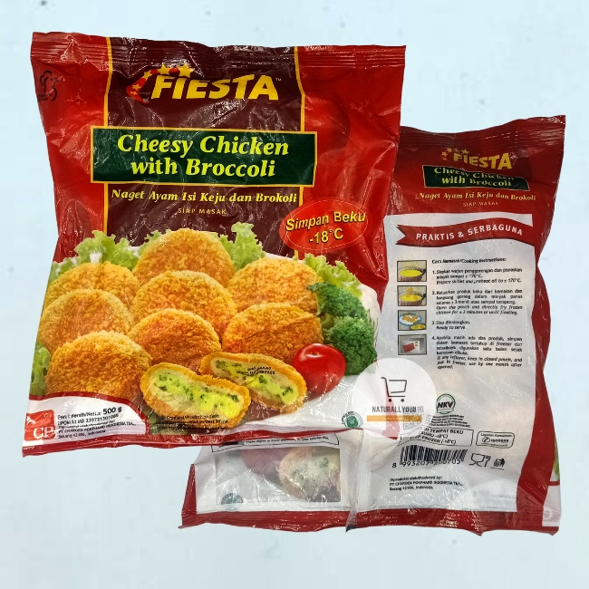 Fiesta Cheesy Chicken With Broccoli Nugget 500 gram