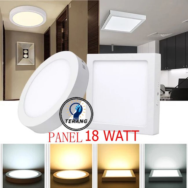 Jual LAMPU DOWNLIGHT PANEL LED 18w OUTBOW OB PUTIH BULAT/18watt PLAFON ...