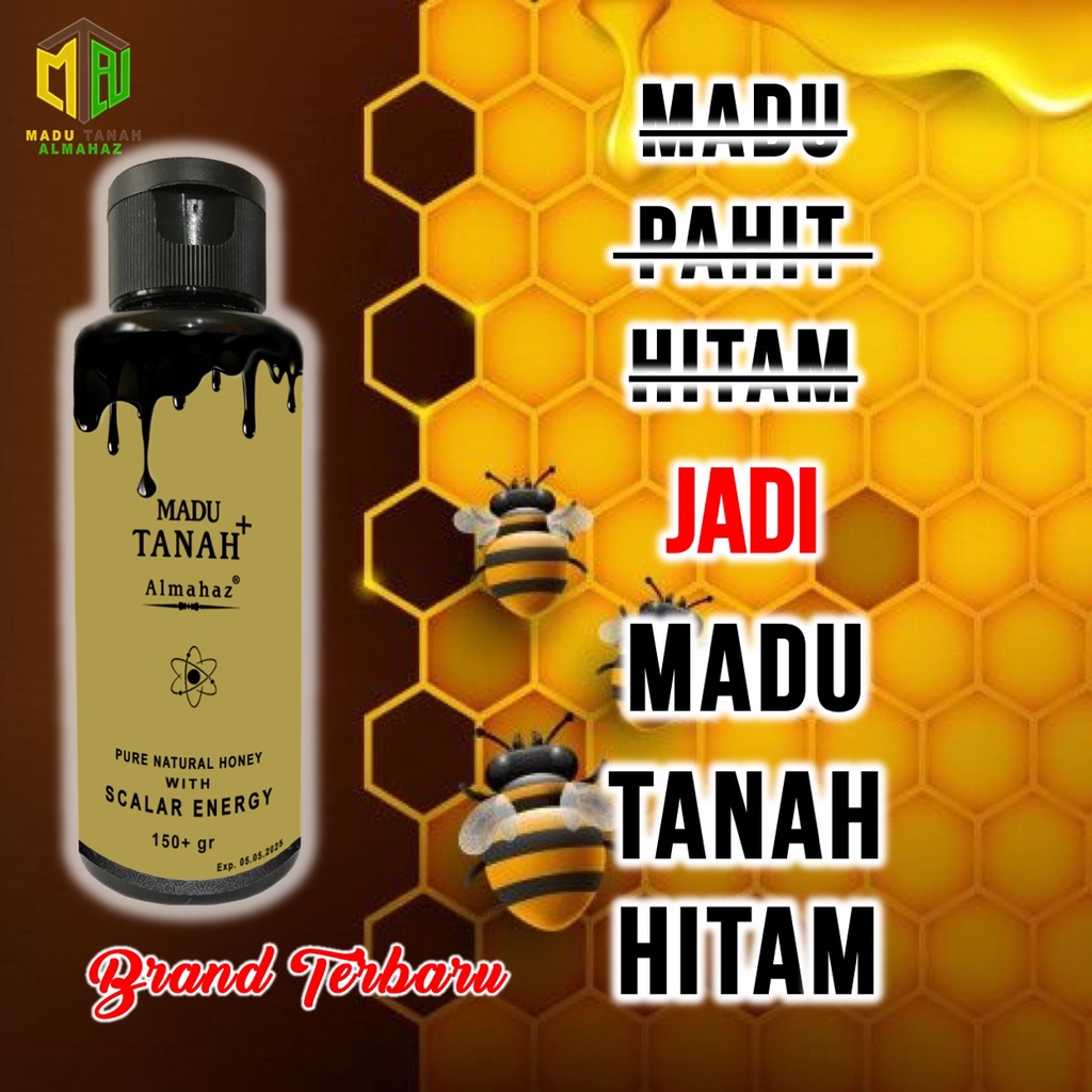 Madu Hitam Pahit Almahaz Madu Tanah Plus Energi Skalar 153gr