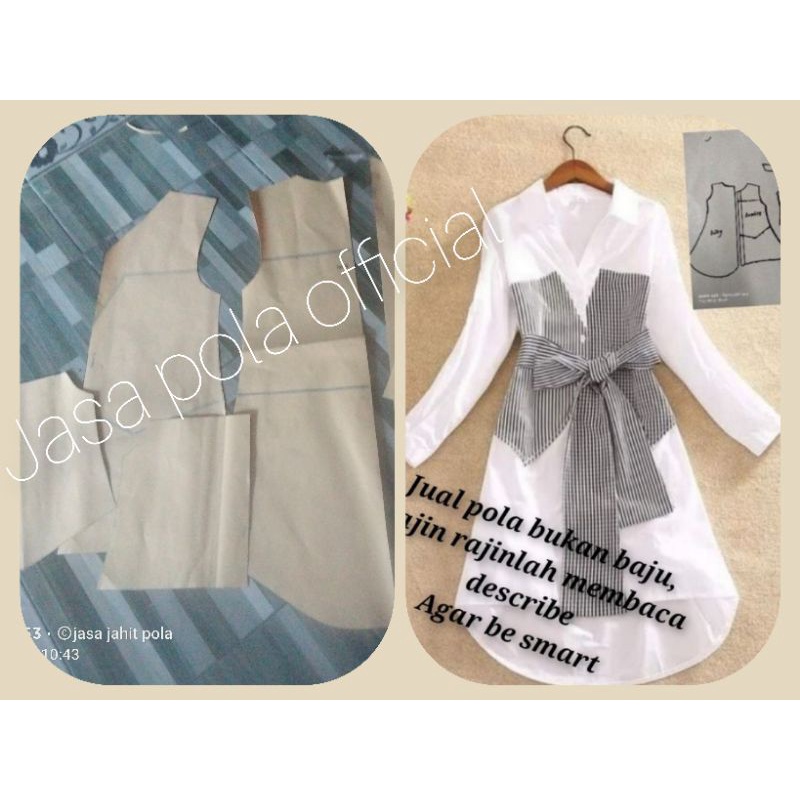 POLA INSTAN ATASAN /POLA JIPLAK ATASAN WANITA/POLA TUNIK/KEMEJA/POLA MURAH TERBARU