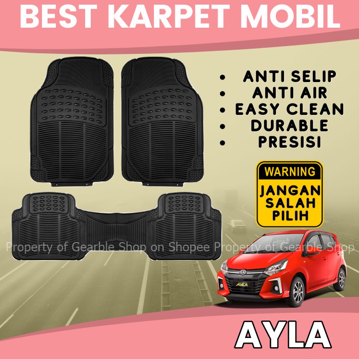 KARPET MOBIL AYLA ALAS LANTAI MOBIL AYLA KARPET AYLA KARPET DASAR MOBIL UNIVERSAL ANTI AIR