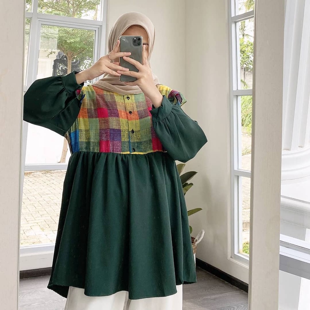 Yumma Top Tunik Premium Atasan Wanita Tunik Muslim