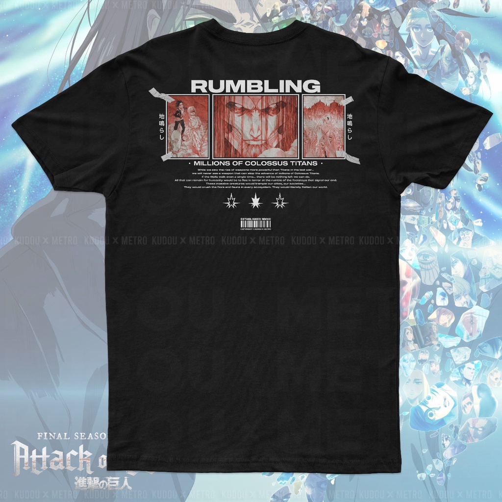 Kaos AOT Titan Rumbling Anime Manga SNK Attack On Titan Unisex