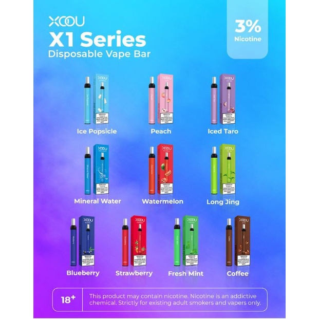 XOOU X1 Disposable Vape Bar - 3% Nicotine