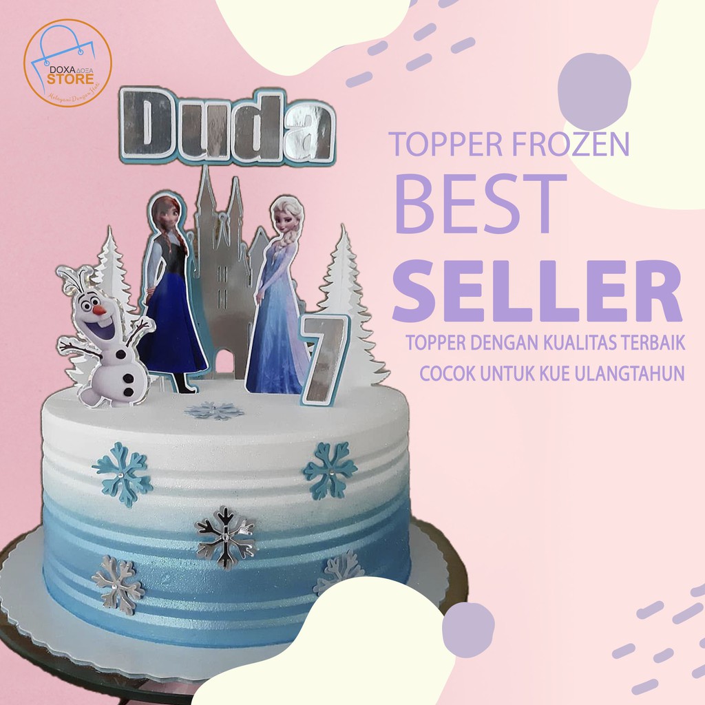 Cake Topper Custom Happy Birthday FROZEN 08