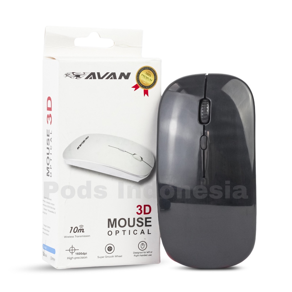 AVAN Mouse Wireless Bluetooth Silent Click by Pods Indonesia