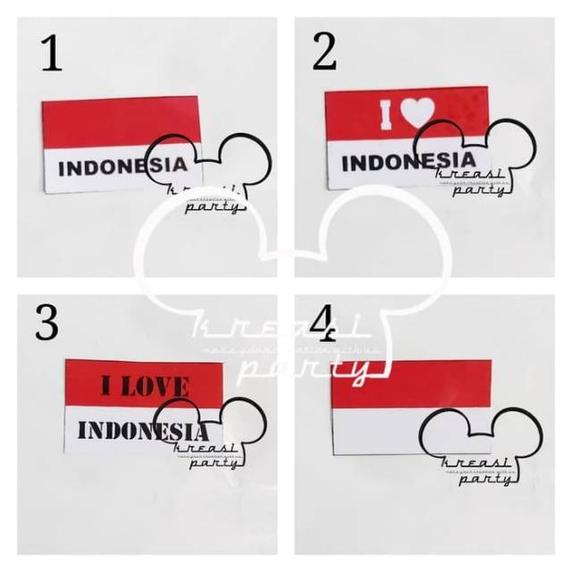 Stiker Pipi Merah Putih 1 Pcs/ Stiker Dirgahayu / Stiker HUT RI / Stiker Bendera