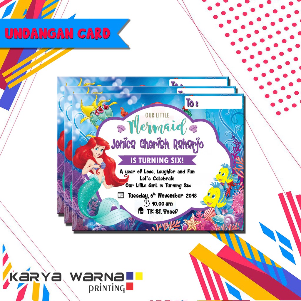 Undangan Ultah Mermaid