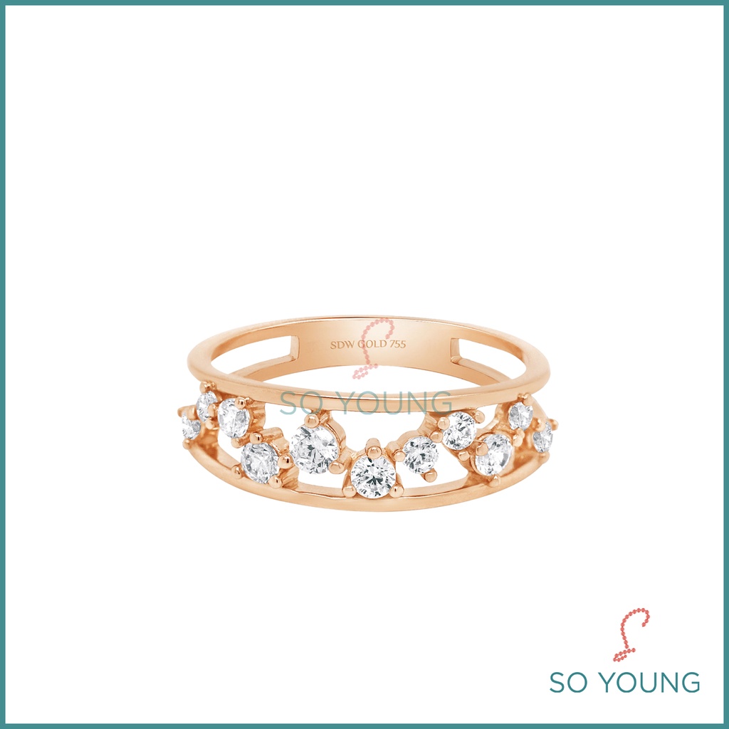 Cincin Sandra Dewi Gold Galaxy Interstellar RI210397 Kadar 18K