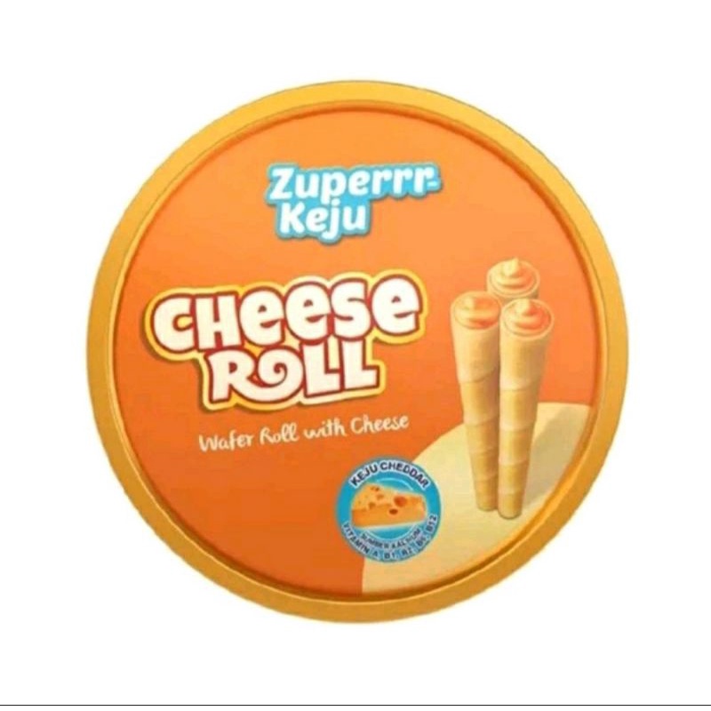 Zuperrr Keju Cheese Roll Kaleng 156gr