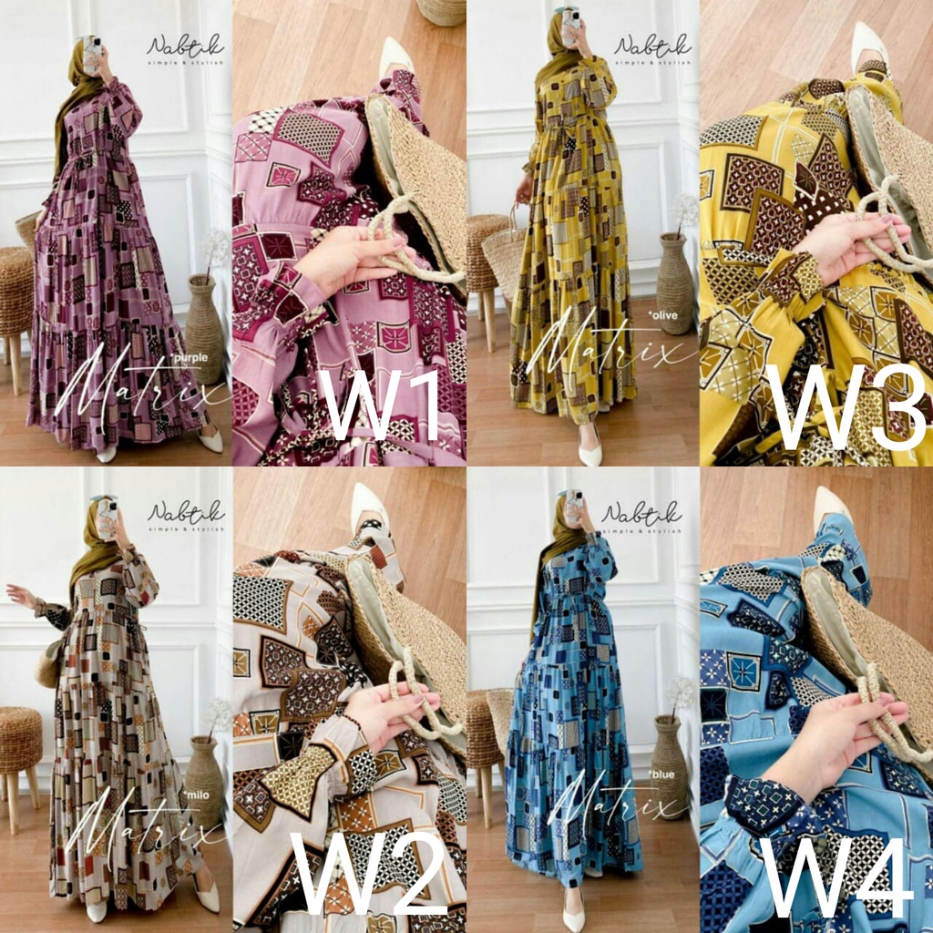 Gamis  Murah /  HYGET Busui Tali Serut Samping MOTIF dy