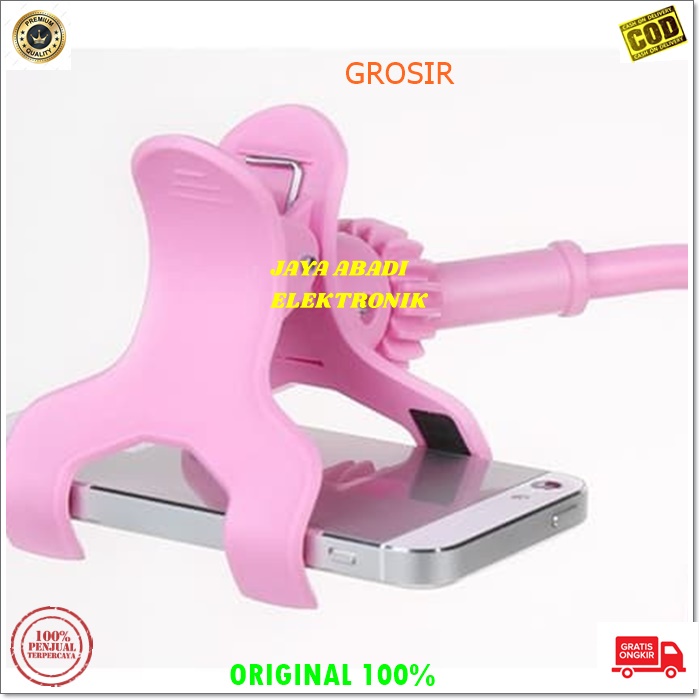 J206 LAZYPOD HOLDER HANDPHONE JEPIT MEJA STAND PODIUM MIMBAR JEPITAN NARSIS PEGANGAN GANTUNGAN PENGAMAN ANTI JATUH universal multi gps mobile bracket breket smartphone mobil spiral fleksibel Cocok untuk mania yang hobby mantengin smartphone kapan aja