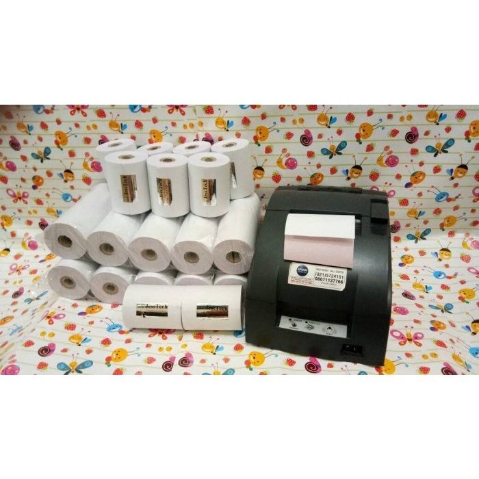 

kertas- kertas struk 75 x 60 2 ply paper roll printer kasir -kertas.