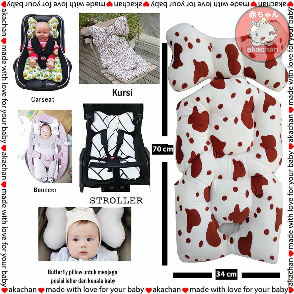 WHITE DEER FLOWER Alas STROLLER PAD KAOS lembut SPECIAL EDITION