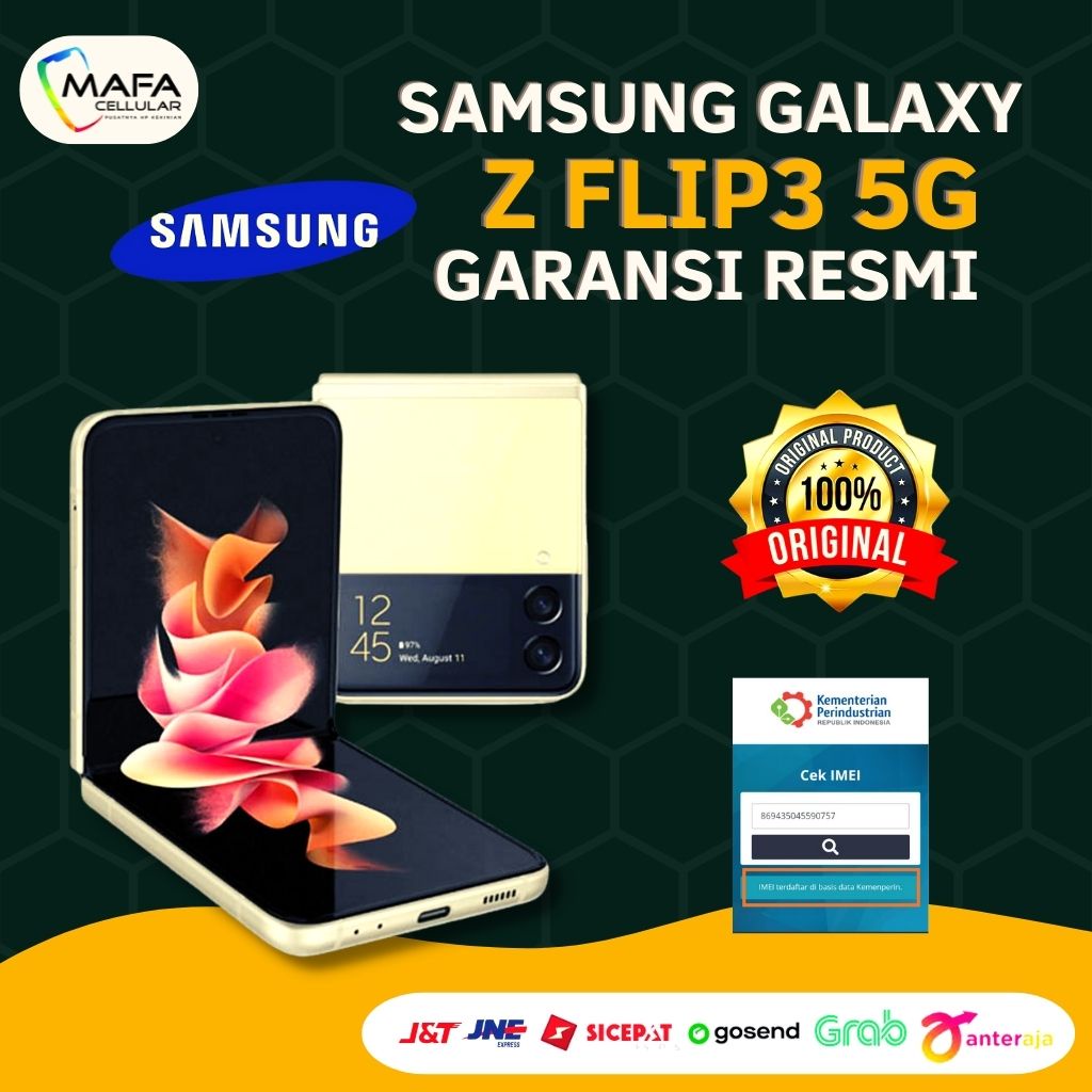 Hp Samsung Galaxy Z Flip 3 5G 8/128 & 8/256 Handphone Android Layar Lipat Garansi Resmi Samsung Indo